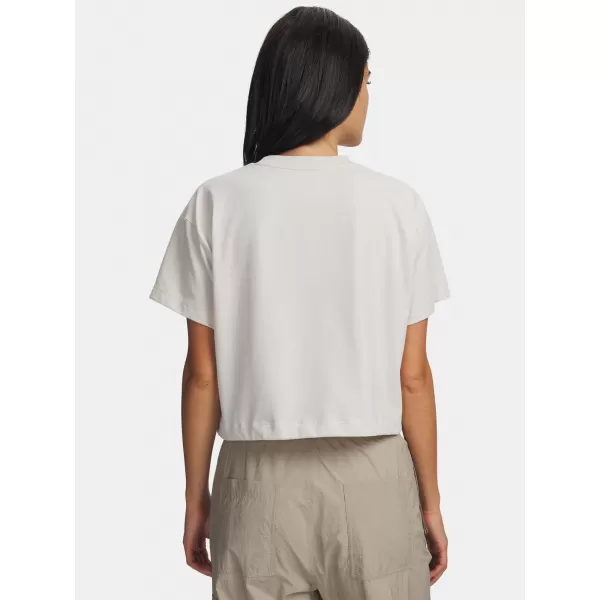  Damen-T-Shirt UNDER ARMOUR BUNGEE HEM TEE 6010950-110 WEIß 