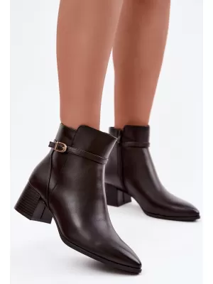 Damen-Stiefeletten SERGIO LEONE BT-33 KAFFEE