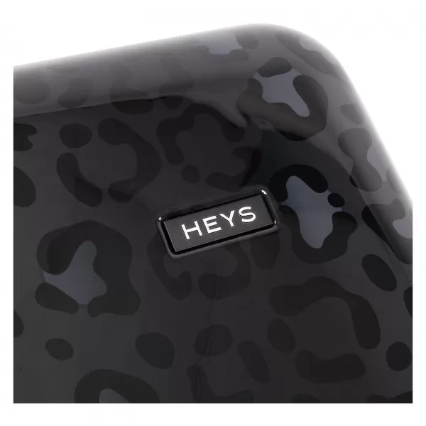  Ein Satz Koffer HEYS Elite S, M, L SCHWARZER LEOPARD 