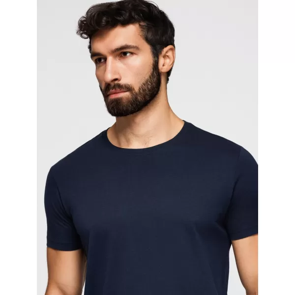  Herren-T-Shirt OMBRE OM-TSBS-0268 SCHWARZ/WEIß/BLAU 