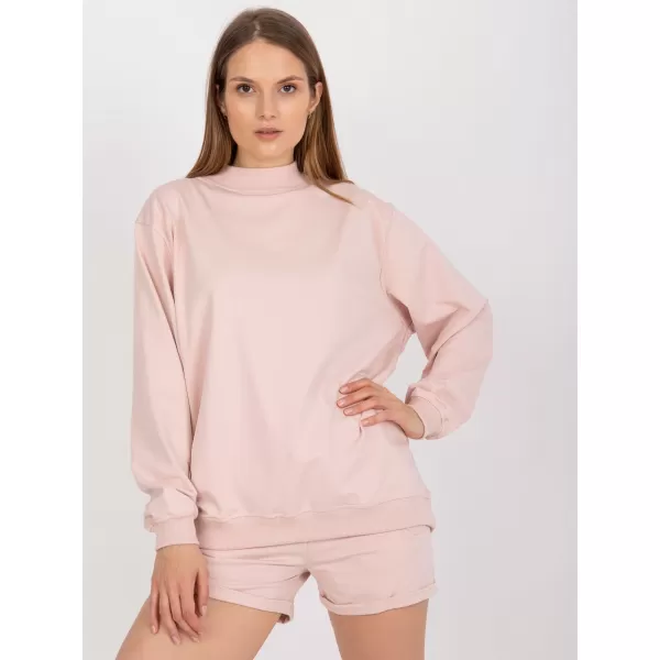  Damen-Sweatshirt BASIC FEEL GOOD AP-BL-A-R001 LEUCHTEND ROSA 