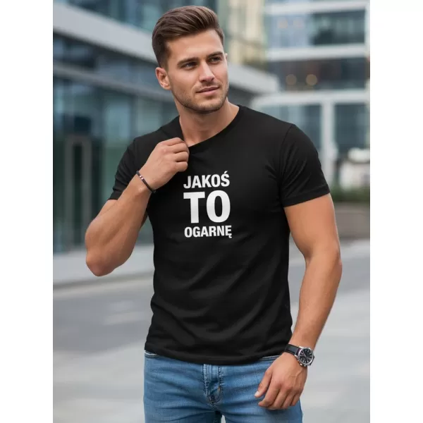 Herren-T-Shirt DSTREET NX0116R-BK SCHWARZ 