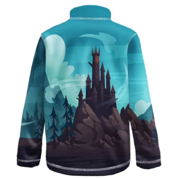  Fleece-Sweatshirt für Kinder WAMU DRAGON FANTASY BLAU 