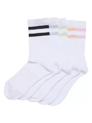 Socken URBAN CLASSICS TB6801-22225 WEIß/SCHWARZ/WEIß-GEFRIERBLAU/WEIß-HELLES MINT/WEIß-ZART-APRICOT/WEIß-ROSÉ