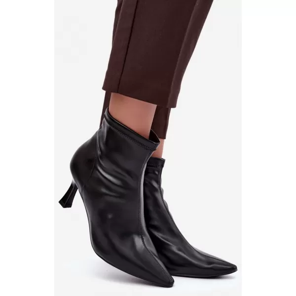  Damen-Stiefeletten BOTO 7107 SCHWARZ GLÄNZEND 