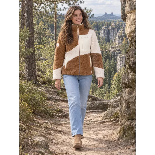  Fleece-Sweatshirt für Damen ALTISPORT IVONA BEIGE 