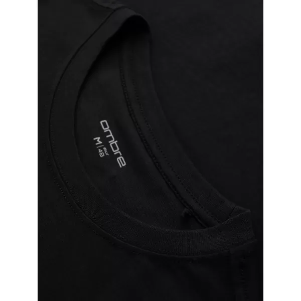  Herren-T-Shirt OMBRE OM-TSPT-0257 SCHWARZ 