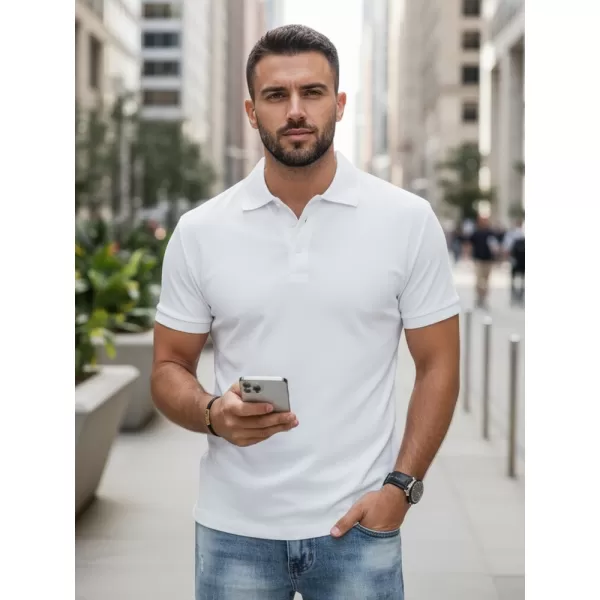  Herren-T-Shirt mit Kragen DSTREET PX0514 WEIß 