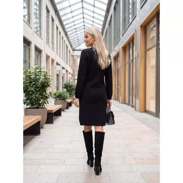  Strickkleid für Damen ALTISPORT ISIDORE SCHWARZ 