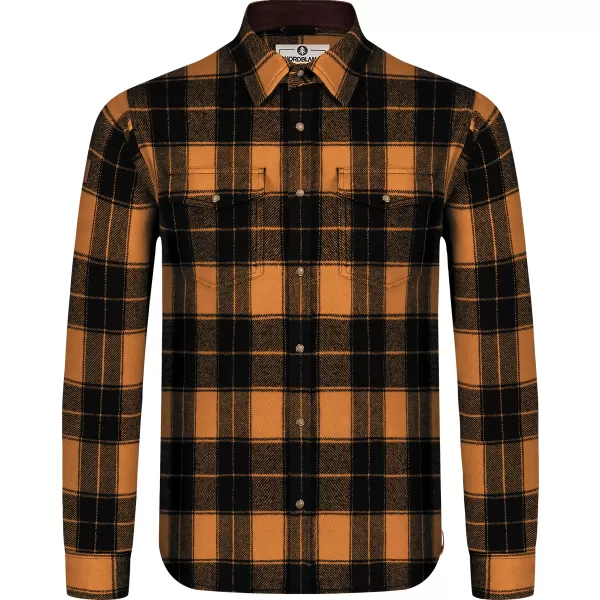  Herren-Flanellhemd NORDBLANC FEN NBSSM8369 BRAUN 