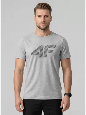 Herren-T-Shirt 4F WMM00TTSHM3342 KALTE HELLGRAUE MELANGE