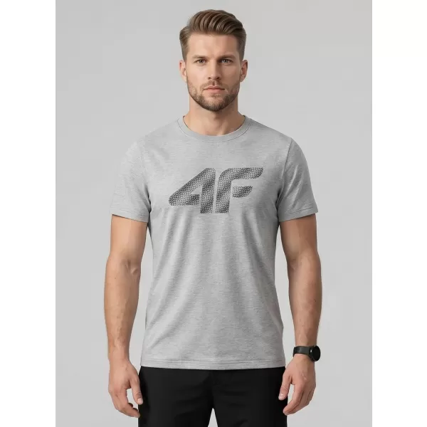  Herren-T-Shirt 4F WMM00TTSHM3342 KALTE HELLGRAUE MELANGE 