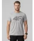 Herren-T-Shirt 4F WMM00TTSHM3342 KALTE HELLGRAUE MELANGE