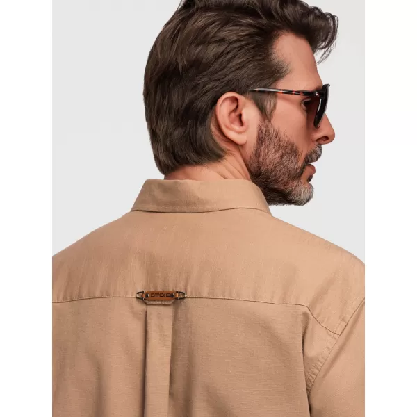  Herrenhemd OMBRE N-OM-SHCS-0134 HELLBRAUN 