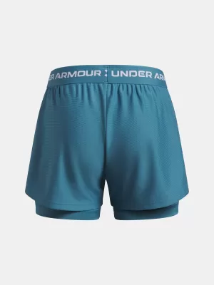 Mädchen-Shorts UNDER ARMOUR TECH PLAY UP 2N1 SHORT 6004985-466 BLAU