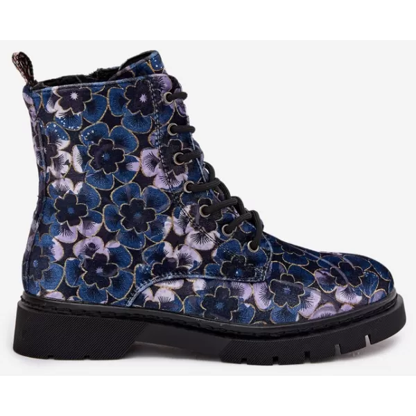  Damen-Stiefeletten ARTIKER 57C1052 BLAUE BLUMEN 