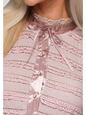 Damenbluse OMBRE OW-TS-E0066 ROSA
