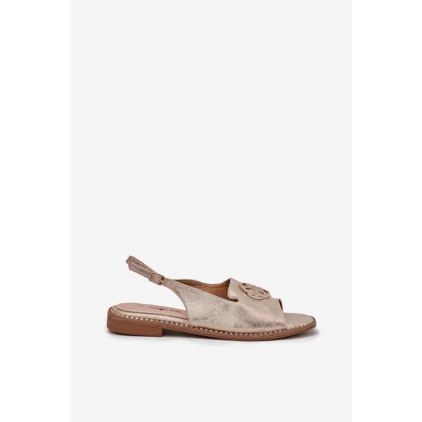  Damensandalen S.BARSKI KV51-002 HELLES GOLD 