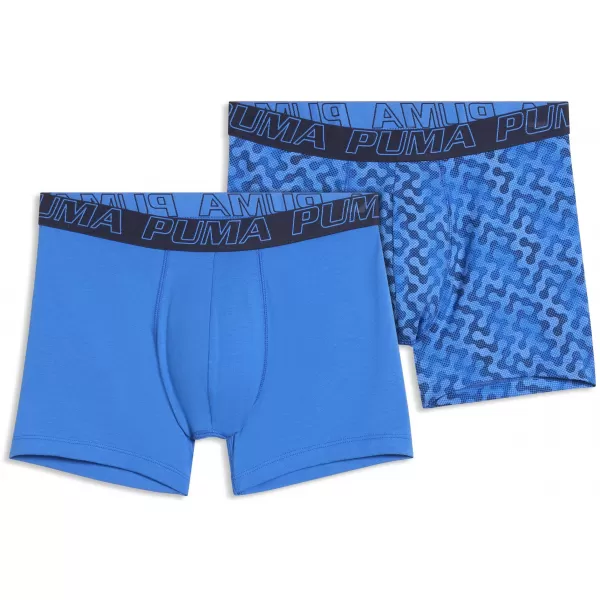  Herren-Boxershorts PUMA MEN GRAPHICAL PRINT BOXERS 2P 94780404 BLAUE KOMBINATION 