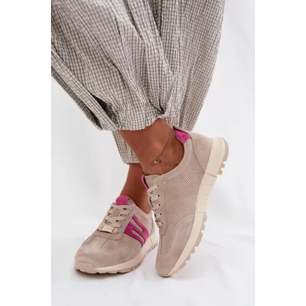  Damen-Sneaker BOTO GD-XW-1054 BEIGE/FUCHSIA 