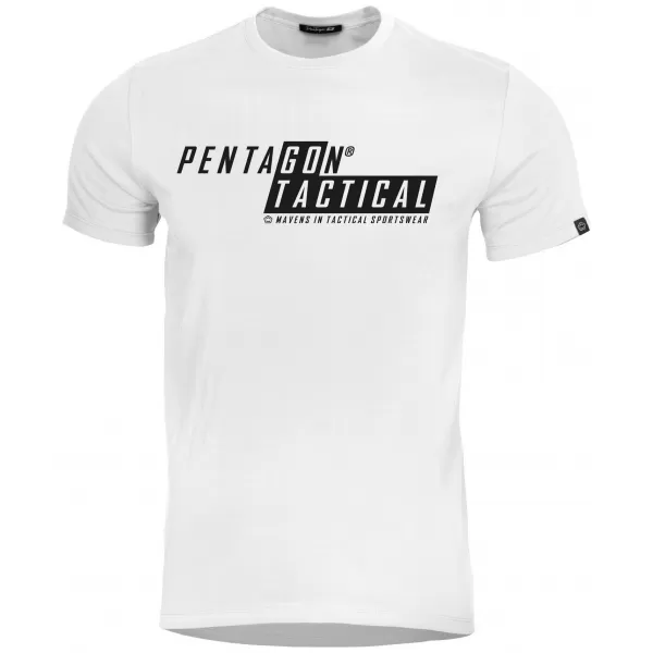  Herren-T-Shirt PENTAGON AGERON GO TACTICAL K09012-GT-00 WEIß 