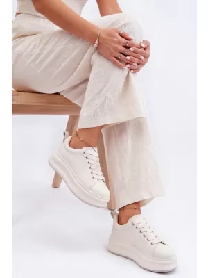 Ledersneaker für Damen GOE SS2N4021 WEIß