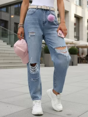 Damenhosen DSTREET UY2984 BLAU
