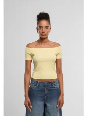Damen-T-Shirt URBAN CLASSICS TB6184A-22222 ERRÖTETES ROSA/BLASSGELB