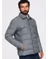 Gesteppte Hemdjacke für Herren OMBRE OM-JALP-0256 GRAUE MELANGE