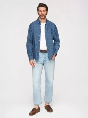 Herrenhemd OMBRE K702 BLAU