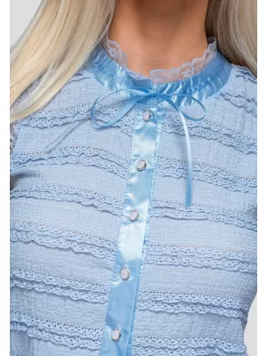 Damenbluse OMBRE OW-TS-E0066 BLAU