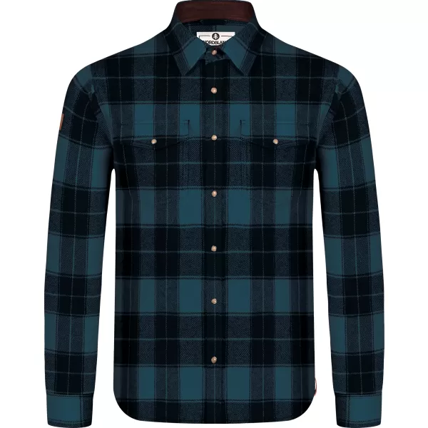  Herren-Flanellhemd NORDBLANC FEN NBSSM8369 DUNKELBLAU 