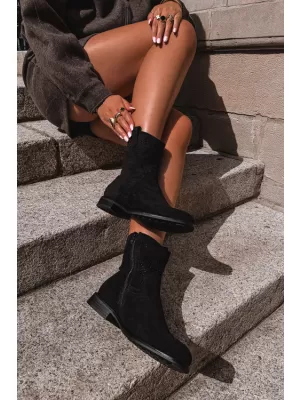 Damen-Stiefeletten S.BARSKI HY62-8125 SCHWARZ