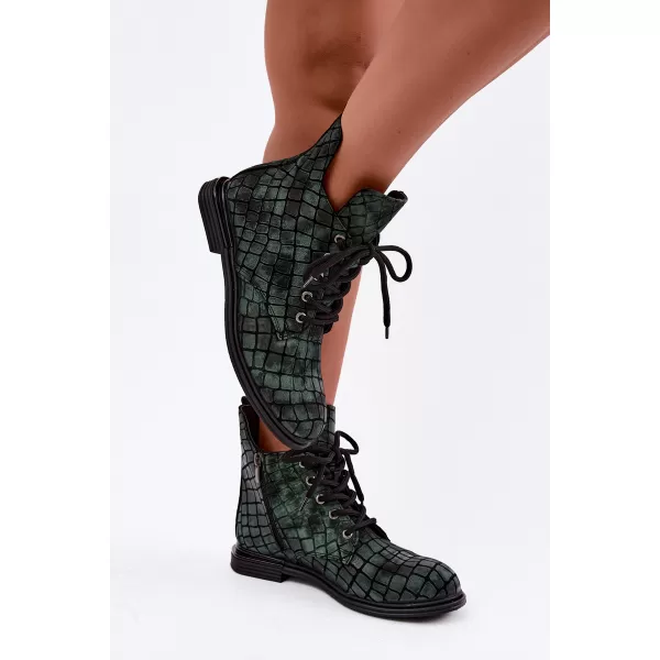  Damen-Stiefeletten ARTIKER 55C1325 GRÜN/SCHWARZ 