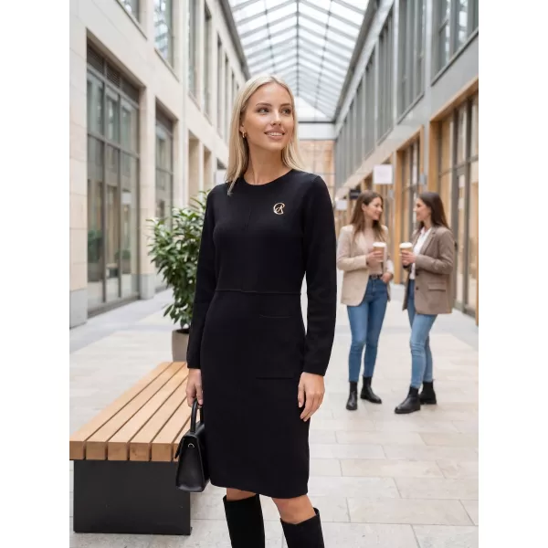  Strickkleid für Damen ALTISPORT ISIDORE SCHWARZ 