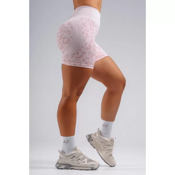  Kompressions-Push-up-Shorts mit Leopardenmuster NEBBIA PRIMAL 856 ROSA LEOPARD 