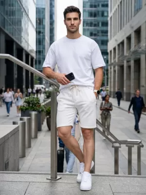 Herrenshorts DSTREET SX2630 WEIß