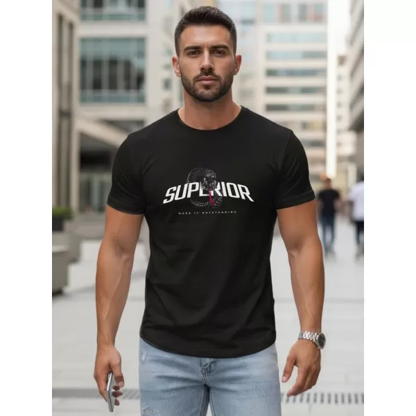  Herren-T-Shirt DSTREET NX5019R-BK SCHWARZ 