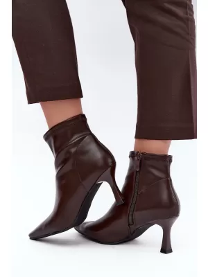 Damen-Stiefeletten BOTO 7107 SCHOKOLADE