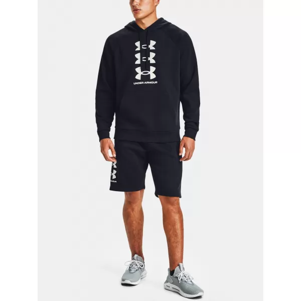  Herren-Sweatshirt UNDER ARMOUR RIVAL FLC MULTILOGO HD 1357094-001 SCHWARZ 