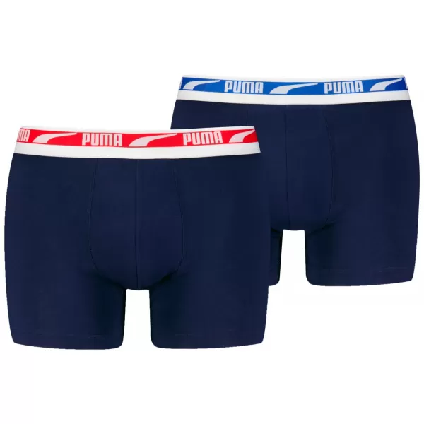  Herren-Boxershorts PUMA MEN EVERYDAY MULTI LOGO BOXER 2P 93832503 MARINE-KOMBINATION 