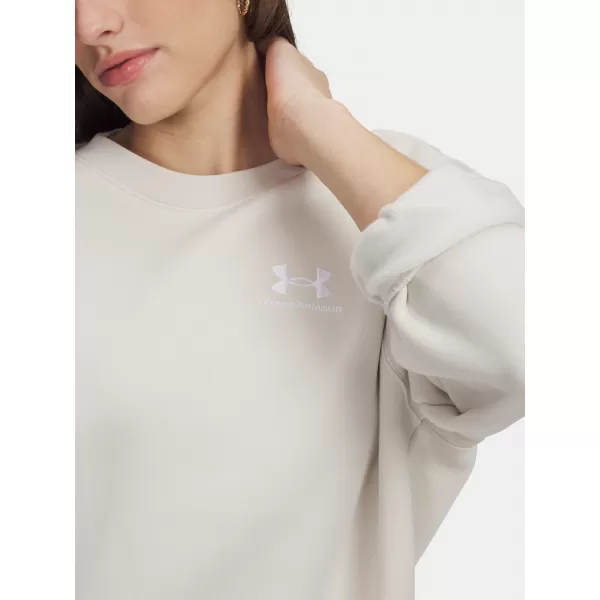 Damen-Sweatshirt UNDER ARMOUR ICON FLEECE OS CREW 1379475-110 WEIß 