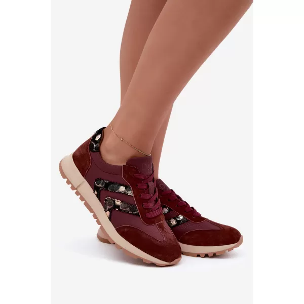  Damen-Sneaker D&A GR62-6015 BURGUND 
