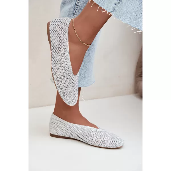  Ballerinas für Damen BOTO CH956 SILBER 