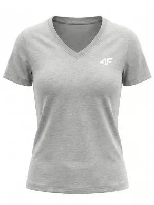 Damen-T-Shirt 4F WMM00TTSHF3307 KALTE HELLGRAUE MELANGE