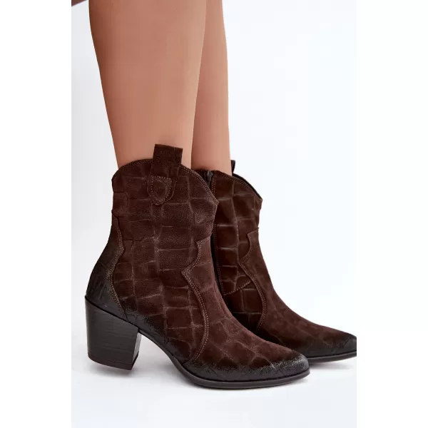  Cowboystiefel für Damen ZAZOO 1998 SCHOKOLADE 