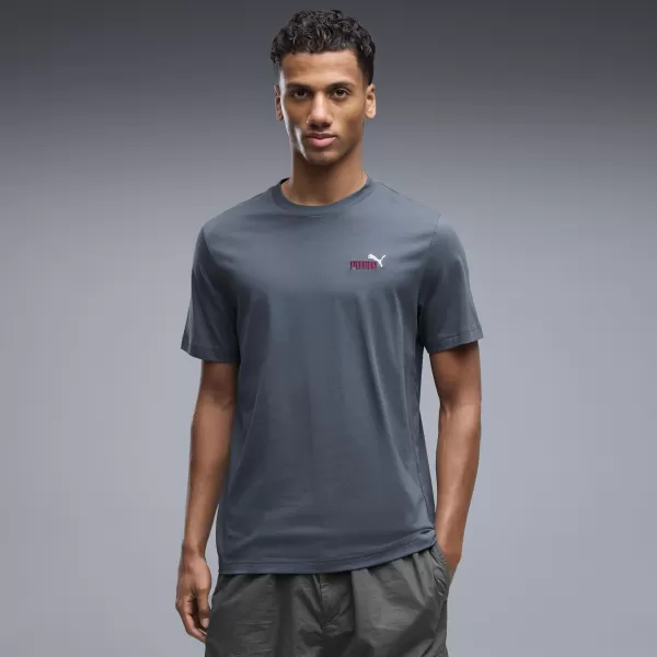  Herren-T-Shirt PUMA GRAPHICS 2 COLOR SMALL NO. 1 LOGO TEE 68471737 ABENDBLAU 