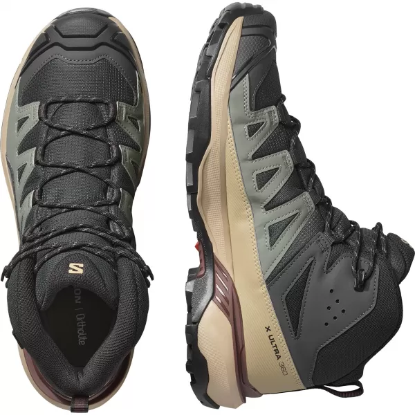  Herrenschuhe SALOMON X ULTRA 360 MID GORE-TEX L47743300 PHANTOM/DESSERTBRÄUNE/RUM-ROSINE 