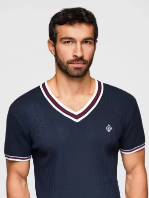 Herren-T-Shirt OMBRE OM-TSCT-0266 MARINEBLAU