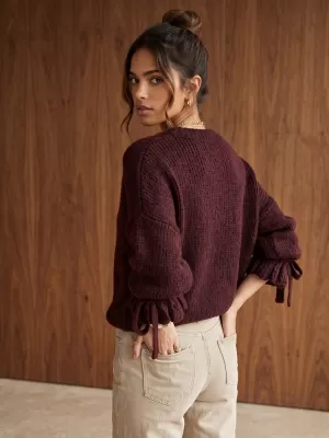 Damenpullover DSTREET MY2569 BURGUND